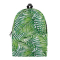Exotic Tropical Leaf Pattern Print School Backpack