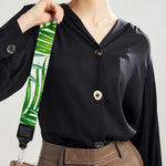 Exotic Tropical Leaf Pattern Print Bag Strap