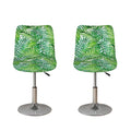 Exotic Tropical Leaf Pattern Print Bar Stool Covers