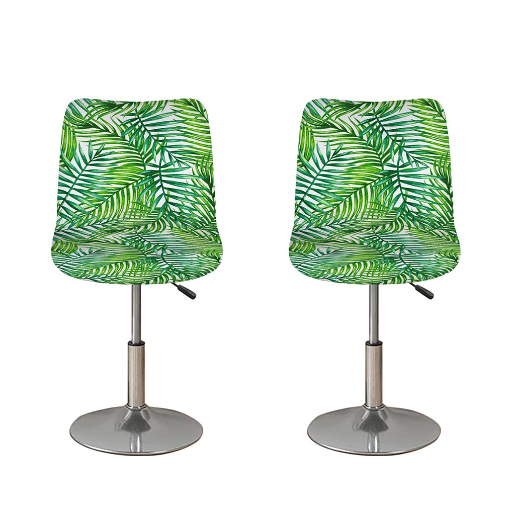 Exotic Tropical Leaf Pattern Print Bar Stool Covers
