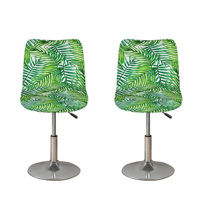 Exotic Tropical Leaf Pattern Print Bar Stool Covers