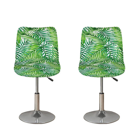 Exotic Tropical Leaf Pattern Print Bar Stool Covers