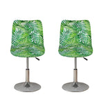 Exotic Tropical Leaf Pattern Print Bar Stool Covers
