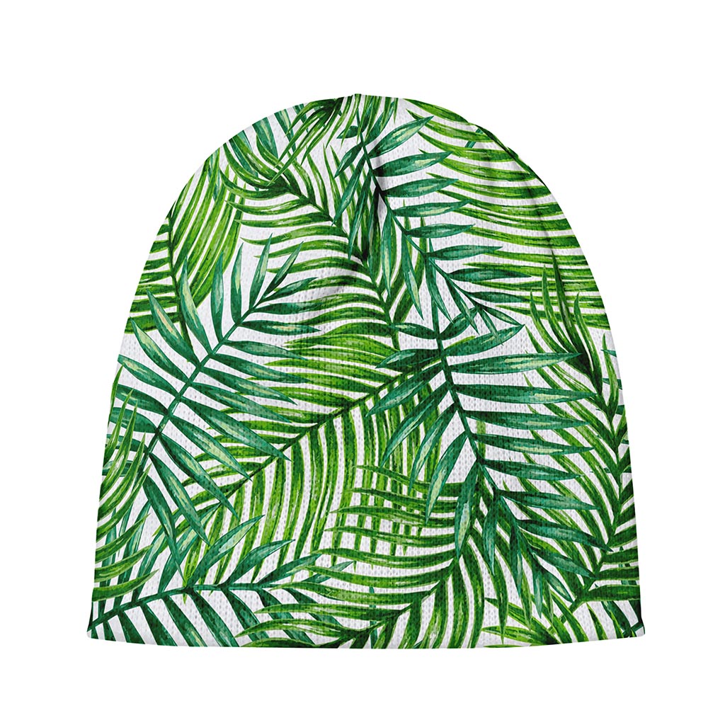 Exotic Tropical Leaf Pattern Print Beanie