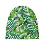 Exotic Tropical Leaf Pattern Print Beanie