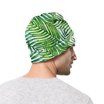 Exotic Tropical Leaf Pattern Print Beanie