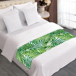 Exotic Tropical Leaf Pattern Print Bed Runner