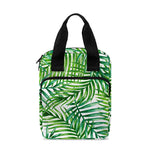 Exotic Tropical Leaf Pattern Print Bible Tote Bag