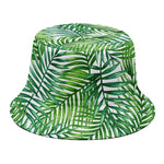 Exotic Tropical Leaf Pattern Print Bucket Hat