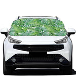 Exotic Tropical Leaf Pattern Print Car Windshield Snow Cover