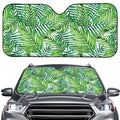 Exotic Tropical Leaf Pattern Print Car Windshield Sun Shade