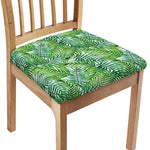 Exotic Tropical Leaf Pattern Print Chair Cushion Cover