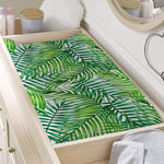 Exotic Tropical Leaf Pattern Print Changing Pad Cover