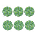 Exotic Tropical Leaf Pattern Print Coaster Set