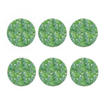 Exotic Tropical Leaf Pattern Print Coaster Set