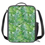 Exotic Tropical Leaf Pattern Print Crossbody Lunch Bag