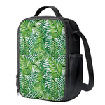 Exotic Tropical Leaf Pattern Print Crossbody Lunch Bag