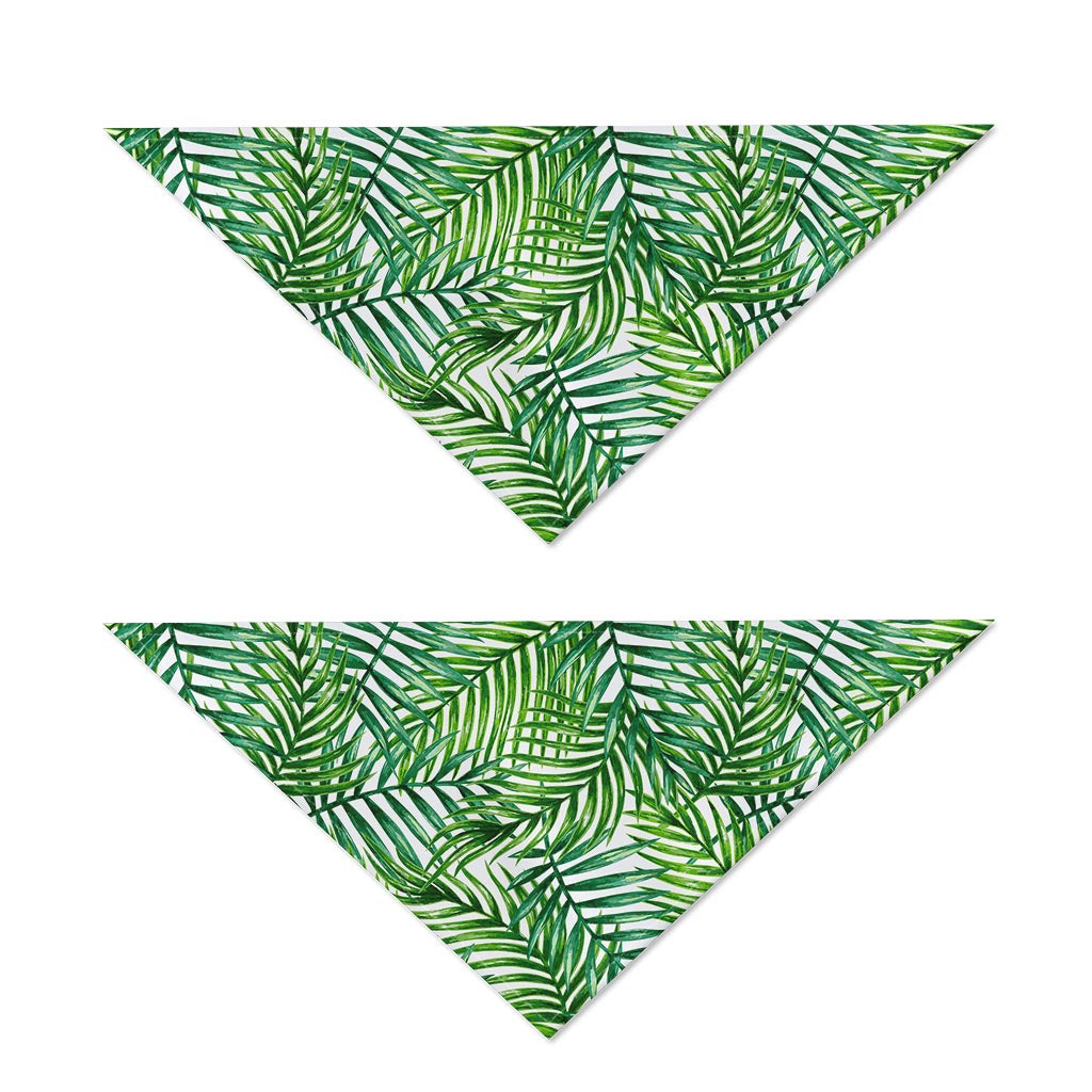 Exotic Tropical Leaf Pattern Print Dog Bandana