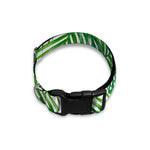 Exotic Tropical Leaf Pattern Print Dog Collar