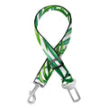 Exotic Tropical Leaf Pattern Print Dog Seat Belt