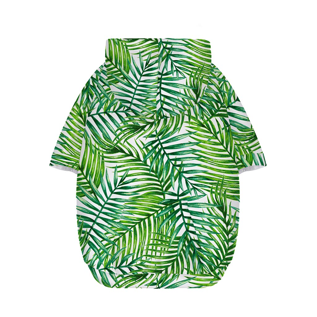 Exotic Tropical Leaf Pattern Print Dog Zip Up Hoodie