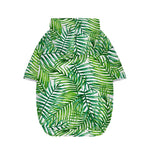 Exotic Tropical Leaf Pattern Print Dog Zip Up Hoodie