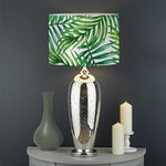 Exotic Tropical Leaf Pattern Print Drum Lamp Shade