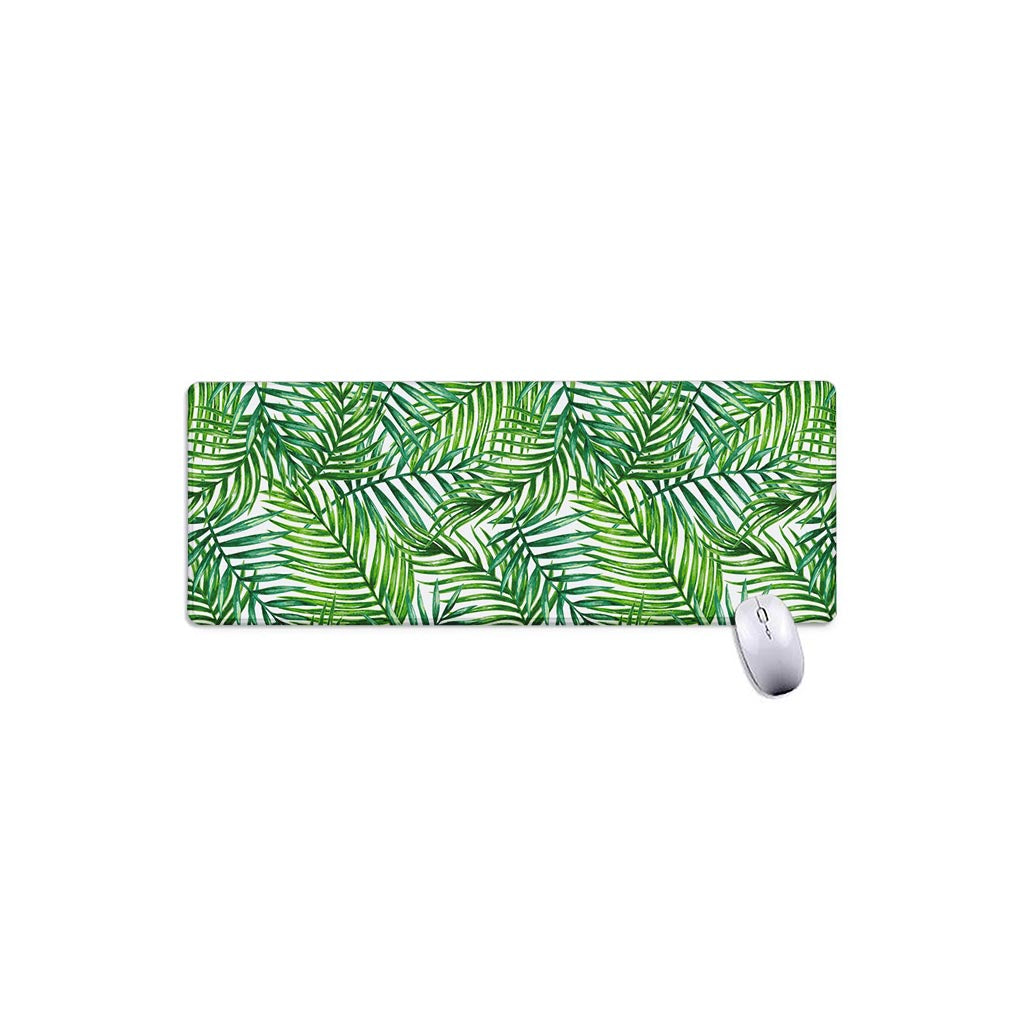 Exotic Tropical Leaf Pattern Print Extended Mouse Pad