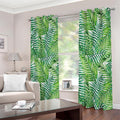 Exotic Tropical Leaf Pattern Print Extra Wide Grommet Curtains