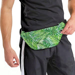 Exotic Tropical Leaf Pattern Print Fanny Pack