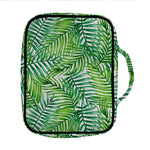 Exotic Tropical Leaf Pattern Print Front Pocket Bible Bag