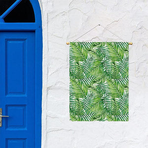 Exotic Tropical Leaf Pattern Print Garden Flag