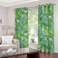 Exotic Tropical Leaf Pattern Print Grommet Curtains