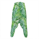 Exotic Tropical Leaf Pattern Print Hammer Pants