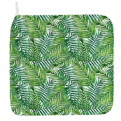 Exotic Tropical Leaf Pattern Print Hand Towel