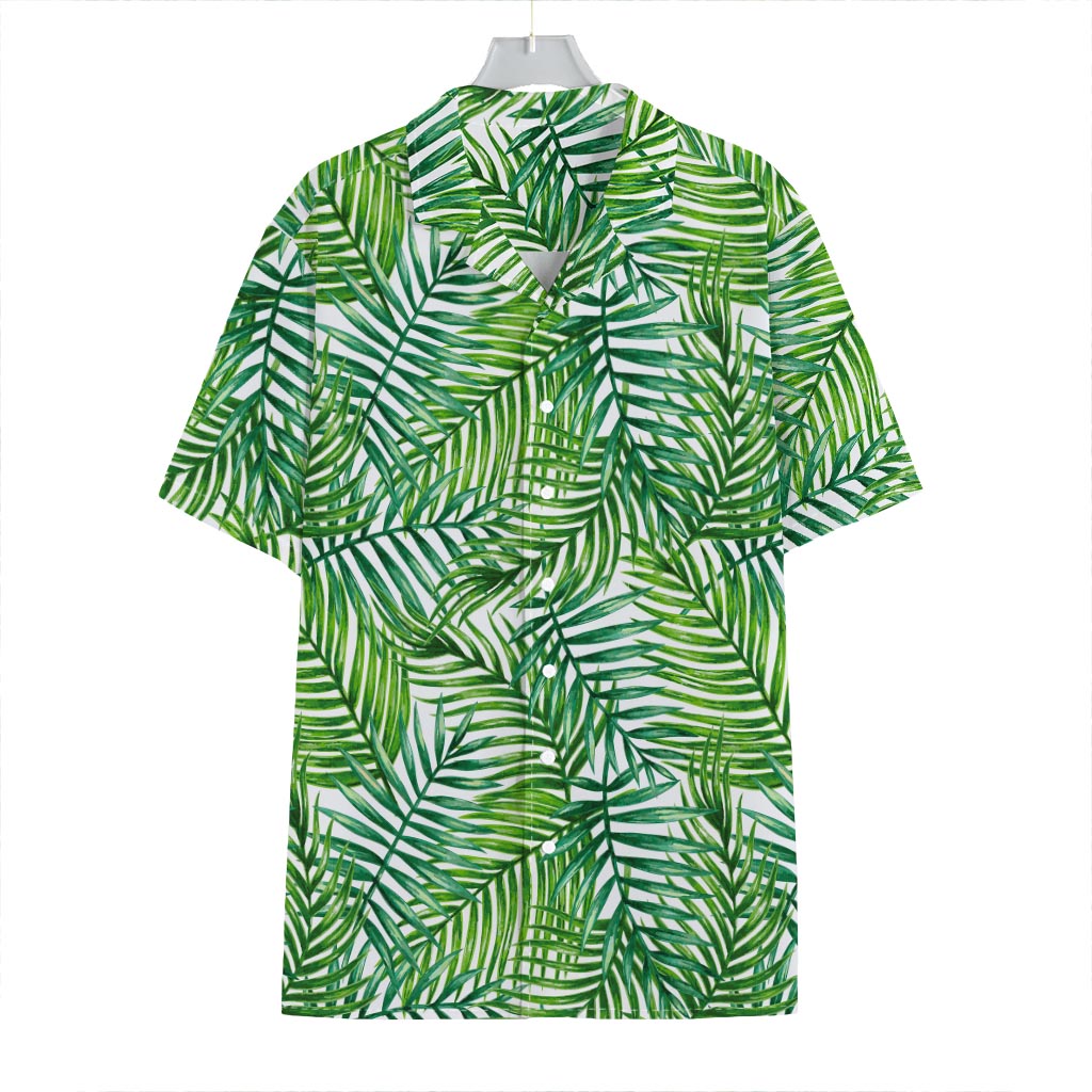 Exotic Tropical Leaf Pattern Print Hawaiian Shirt