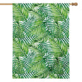Exotic Tropical Leaf Pattern Print House Flag
