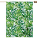 Exotic Tropical Leaf Pattern Print House Flag