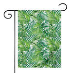 Exotic Tropical Leaf Pattern Print House Flag