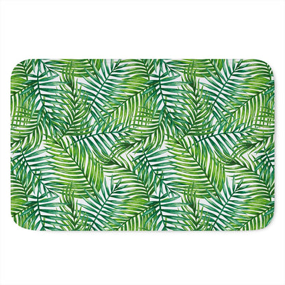 Exotic Tropical Leaf Pattern Print Indoor Door Mat