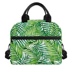 Exotic Tropical Leaf Pattern Print Insulated Lunch Bag