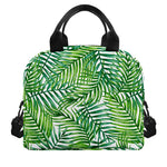 Exotic Tropical Leaf Pattern Print Insulated Lunch Bag
