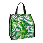 Exotic Tropical Leaf Pattern Print Insulated Lunch Tote