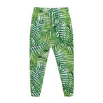 Exotic Tropical Leaf Pattern Print Jogger Pants