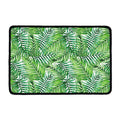 Exotic Tropical Leaf Pattern Print Kitchen Mat