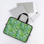 Exotic Tropical Leaf Pattern Print Laptop Sleeve With Handle