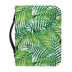 Exotic Tropical Leaf Pattern Print Leather Bible Cover