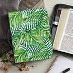 Exotic Tropical Leaf Pattern Print Leather Bible Cover