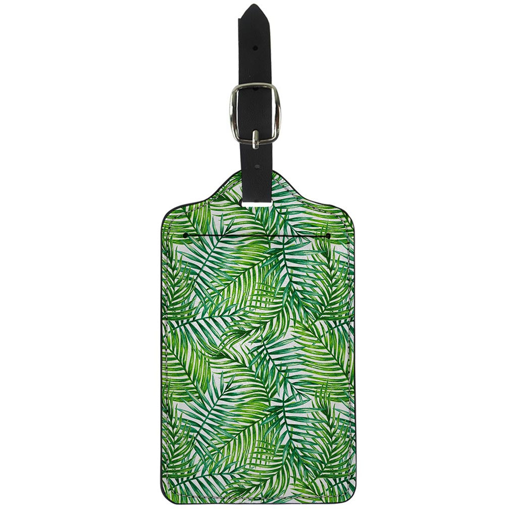 Exotic Tropical Leaf Pattern Print Luggage Tag