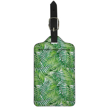 Exotic Tropical Leaf Pattern Print Luggage Tag